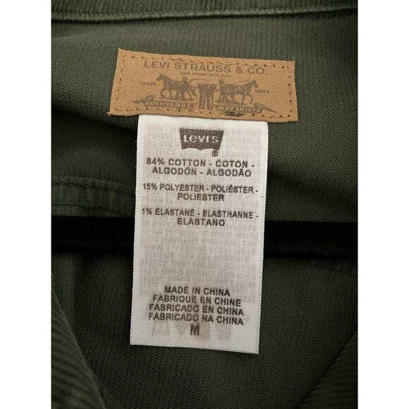 Vintage 2009 Levi's Corduroy Jacket Trucker Y2k Medium Olive Green - Picture 4 of 6